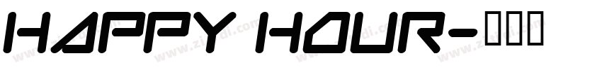 happy hour字体转换